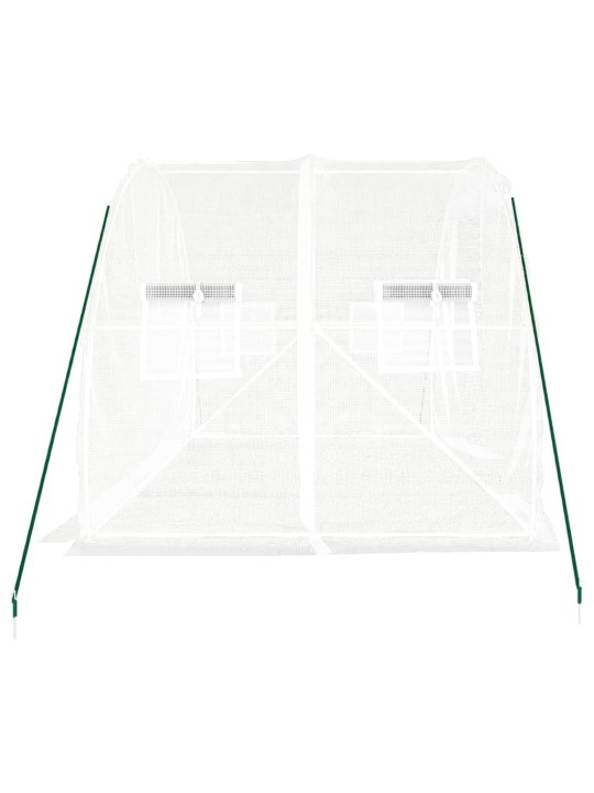 Siltumnīca ar tērauda rāmi, balta, 6 m², 3x2x2 m