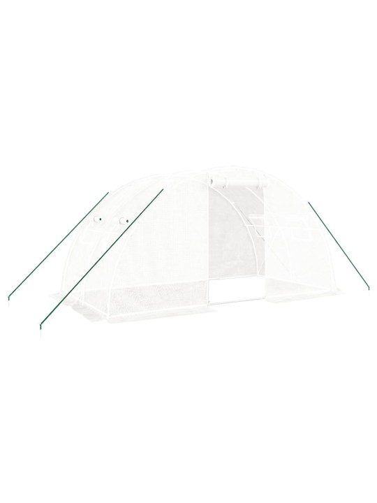 Siltumnīca ar tērauda rāmi, balta, 8 m², 4x2x2 m