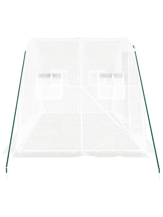Siltumnīca ar tērauda rāmi, balta, 8 m², 4x2x2 m