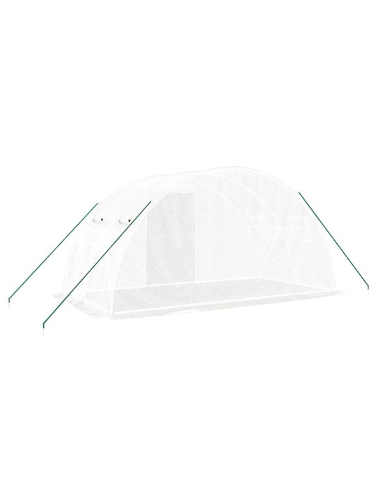 Siltumnīca ar tērauda rāmi, balta, 8 m², 4x2x2 m