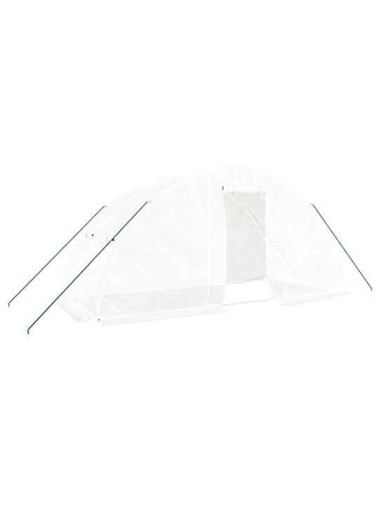 Siltumnīca ar tērauda rāmi, balta, 10 m² 5x2x2,3 m