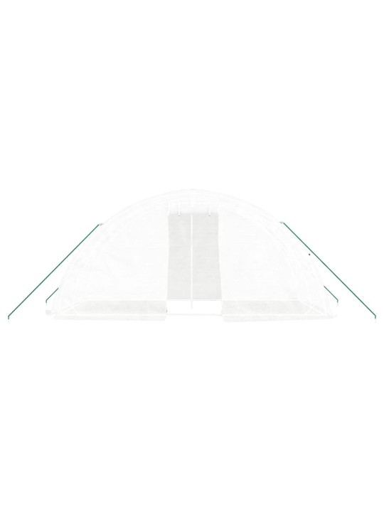 Siltumnīca ar tērauda rāmi, balta, 10 m² 5x2x2,3 m