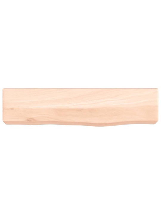 Sienas plaukts, 40x10x6 cm, neapstrādāts ozola masīvkoks