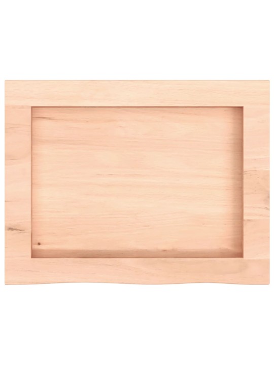 Sienas plaukts, 40x30x(2-6) cm, neapstrādāts ozola masīvkoks