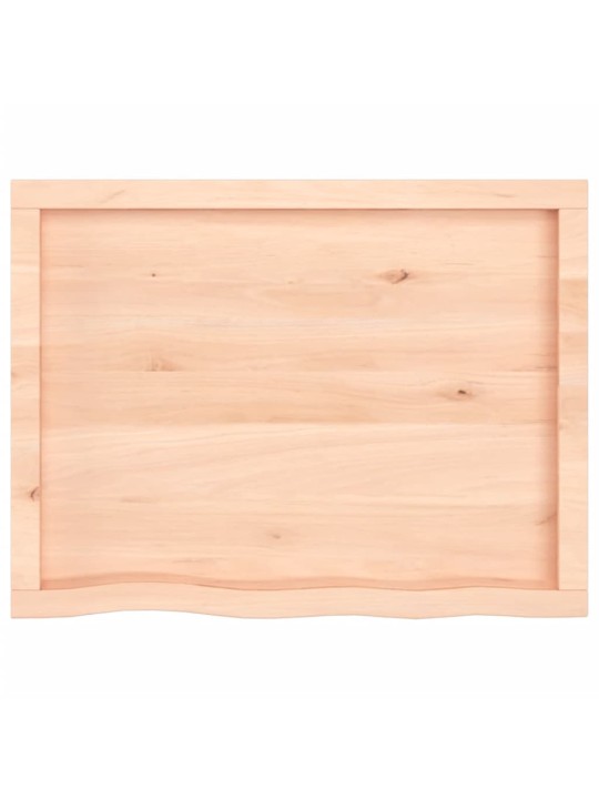 Sienas plaukts, 80x60x(2-6) cm, neapstrādāts ozola masīvkoks