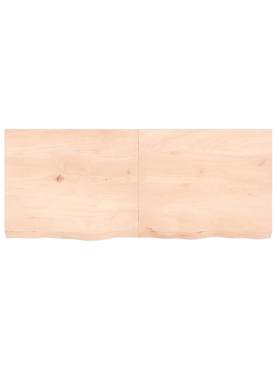 Sienas plaukts, 120x50x(2-6) cm, neapstrādāts ozola masīvkoks
