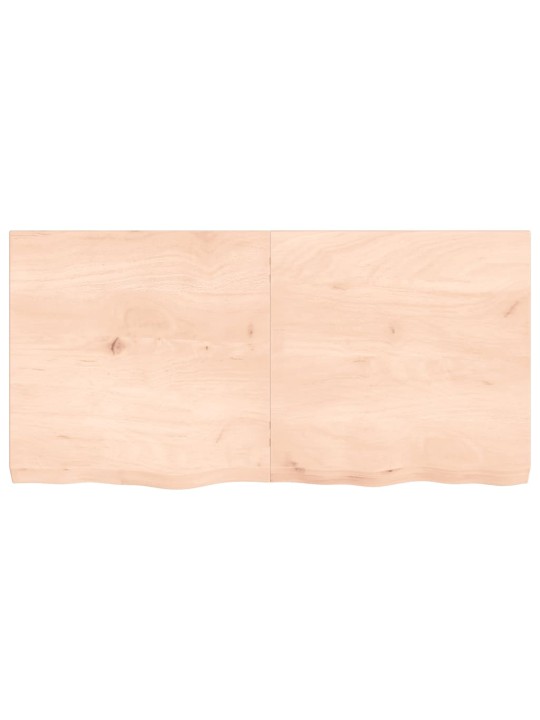 Sienas plaukts, 120x60x(2-6) cm, neapstrādāts ozola masīvkoks