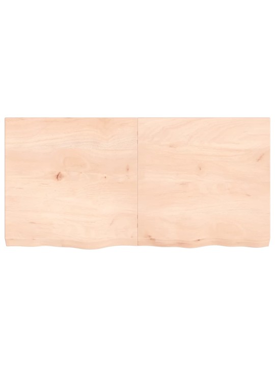 Sienas plaukts, 120x60x(2-6) cm, neapstrādāts ozola masīvkoks