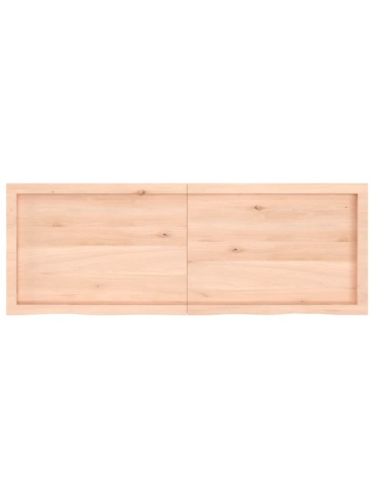 Sienas plaukts, 140x50x(2-6) cm, neapstrādāts ozola masīvkoks