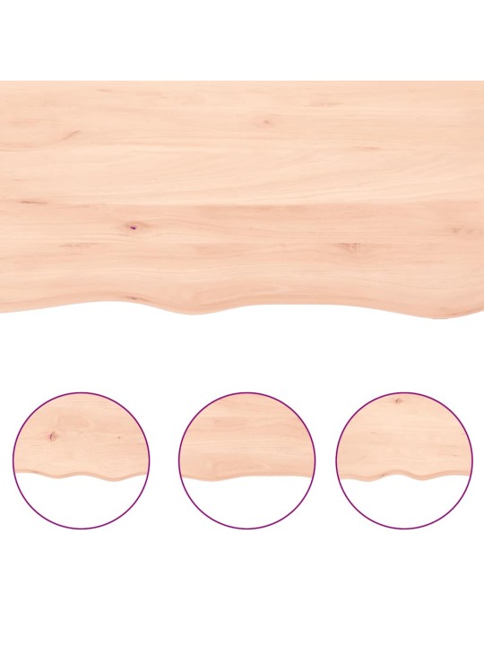 Sienas plaukts, 160x50x(2-4) cm, neapstrādāts ozola masīvkoks