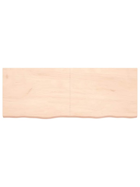Sienas plaukts, 160x60x(2-6) cm, neapstrādāts ozola masīvkoks