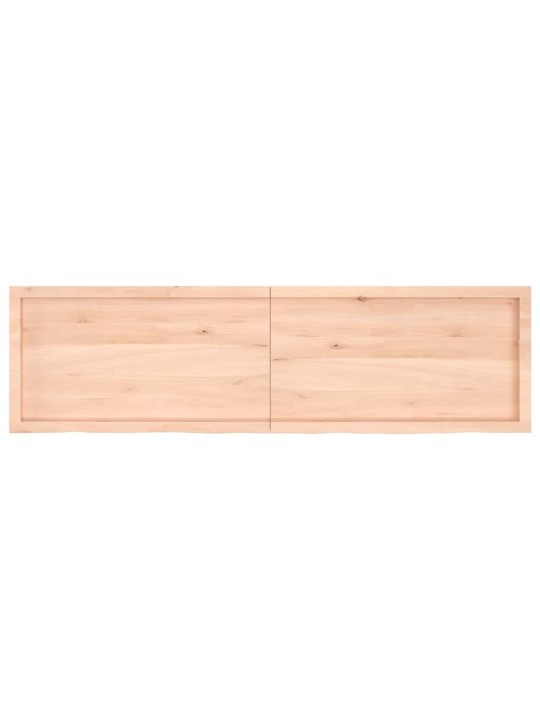 Sienas plaukts, 180x50x(2-4) cm, neapstrādāts ozola masīvkoks
