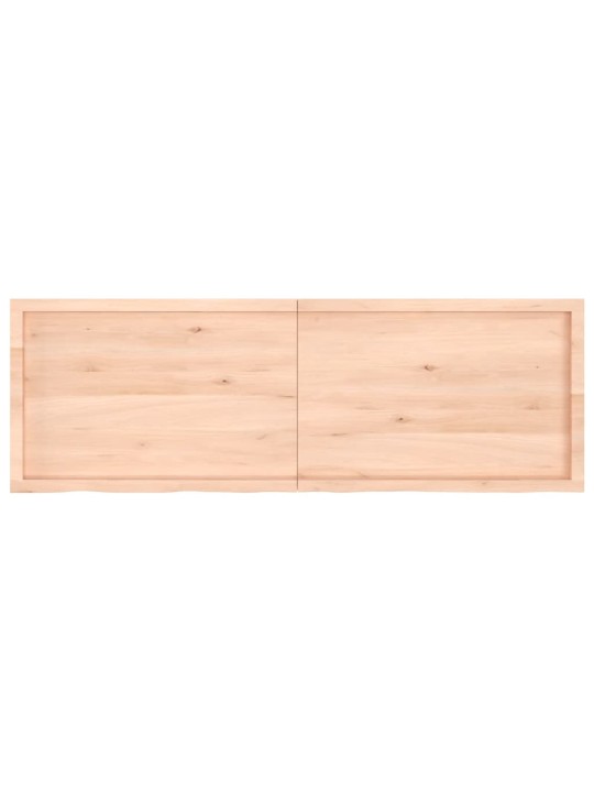 Sienas plaukts, 180x60x(2-4) cm, neapstrādāts ozola masīvkoks