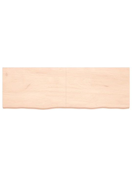 Sienas plaukts, 180x60x(2-6) cm, neapstrādāts ozola masīvkoks