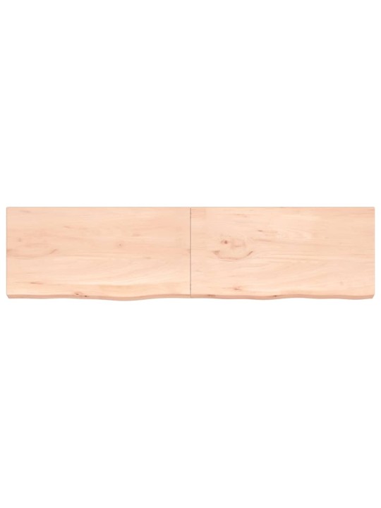 Sienas plaukts, 200x50x(2-6) cm, neapstrādāts ozola masīvkoks