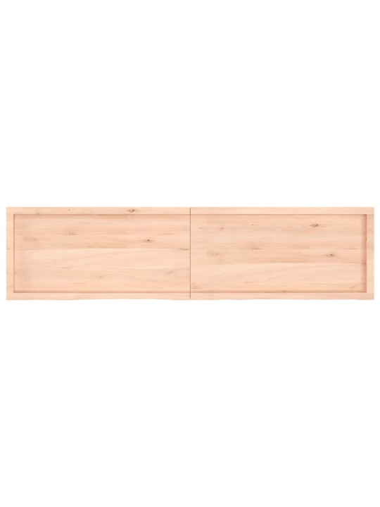 Sienas plaukts, 200x50x(2-6) cm, neapstrādāts ozola masīvkoks
