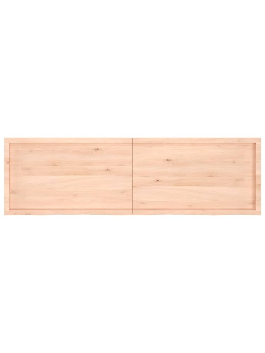 Sienas plaukts, 200x60x(2-4) cm, neapstrādāts ozola masīvkoks