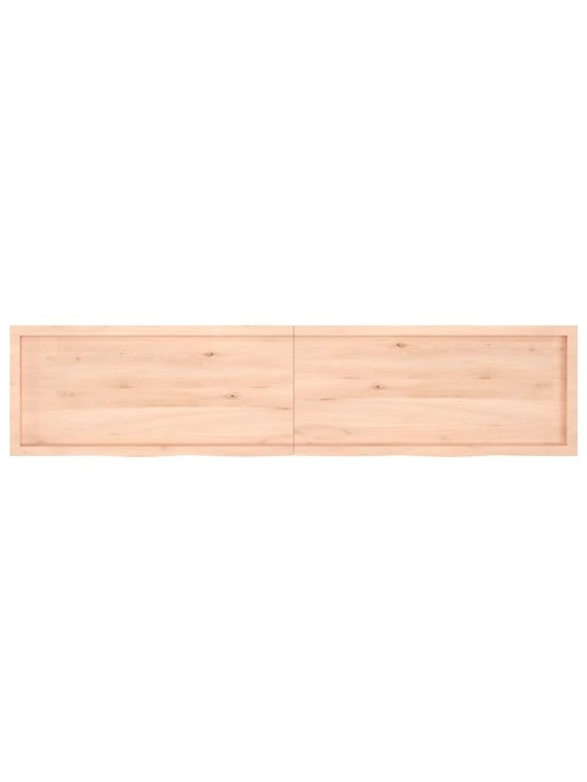 Sienas plaukts, 220x50x(2-6) cm, neapstrādāts ozola masīvkoks