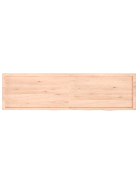Sienas plaukts, 220x60x(2-6) cm, neapstrādāts ozola masīvkoks
