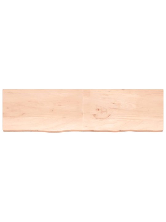 Sienas plaukts, 220x60x(2-6) cm, neapstrādāts ozola masīvkoks