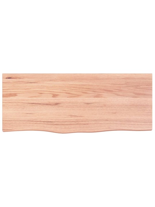 Sienas plaukts, gaiši brūns, 100x40x(2-6) cm, ozola masīvkoks