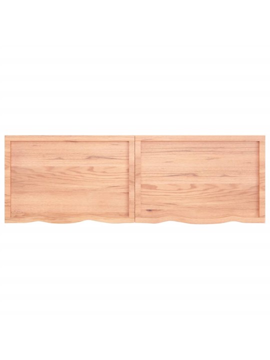 Sienas plaukts, gaiši brūns, 180x60x(2-6) cm, ozola masīvkoks
