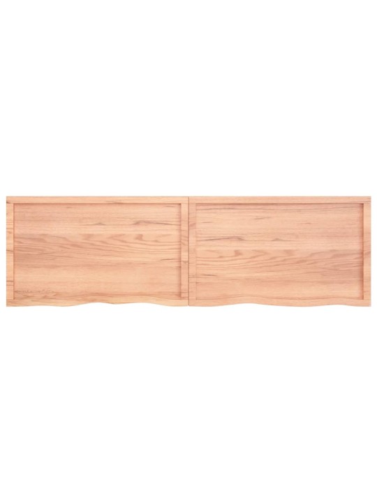 Sienas plaukts, gaiši brūns, 200x60x(2-6) cm, ozola masīvkoks