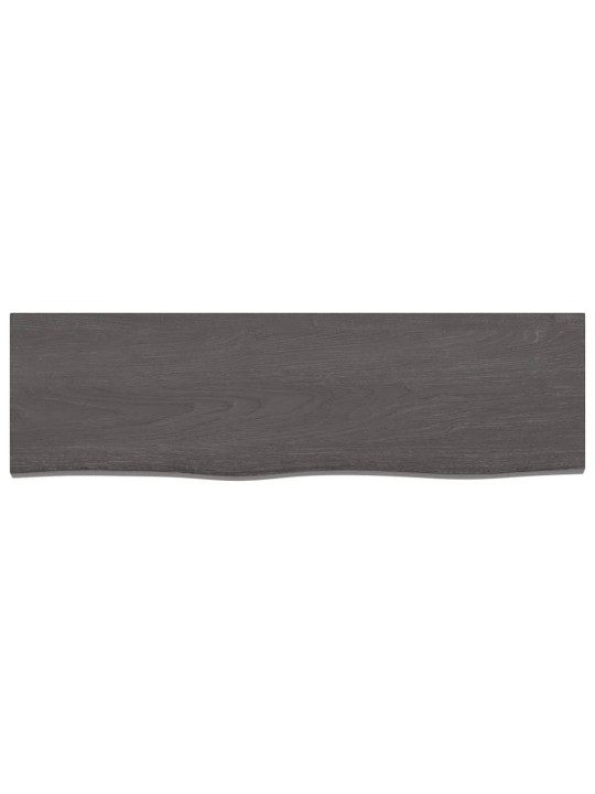 Sienas plaukts, tumši brūns, 100x30x(2-6) cm, ozola masīvkoks