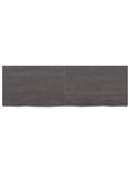 Sienas plaukts, tumši brūns, 120x40x(2-6) cm, ozola masīvkoks