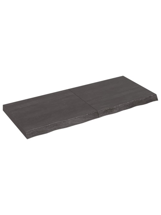 Sienas plaukts, tumši brūns, 120x50x(2-6) cm, ozola masīvkoks