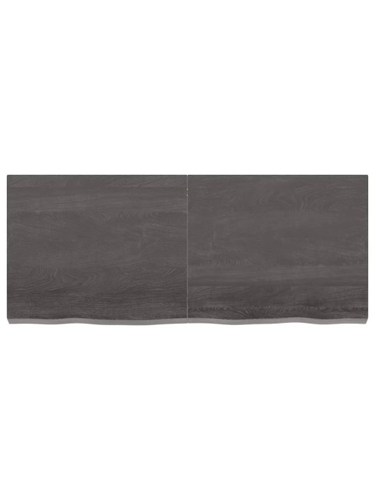 Sienas plaukts, tumši brūns, 120x50x(2-6) cm, ozola masīvkoks