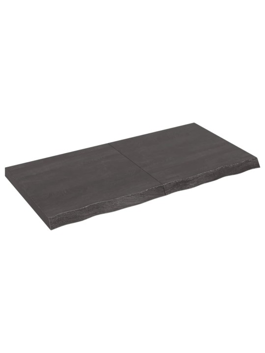 Sienas plaukts, tumši brūns, 120x60x(2-6) cm, ozola masīvkoks