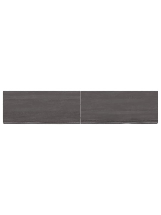 Sienas plaukts, tumši brūns, 140x30x(2-6) cm, ozola masīvkoks