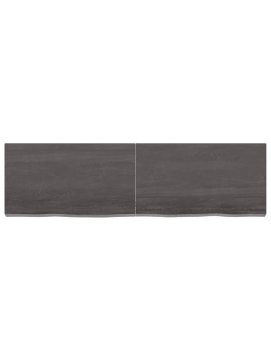 Sienas plaukts, tumši brūns, 140x40x(2-6) cm, ozola masīvkoks