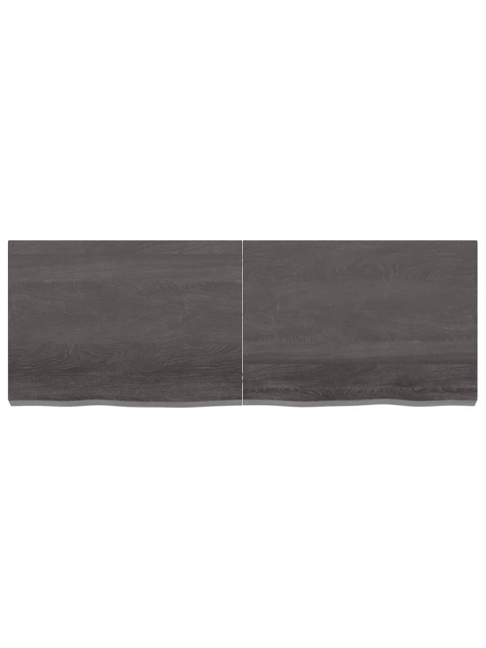 Sienas plaukts, tumši brūns, 140x50x(2-6) cm, ozola masīvkoks