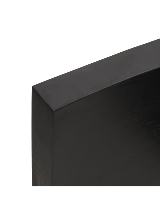Sienas plaukts, tumši brūns, 140x50x(2-6) cm, ozola masīvkoks