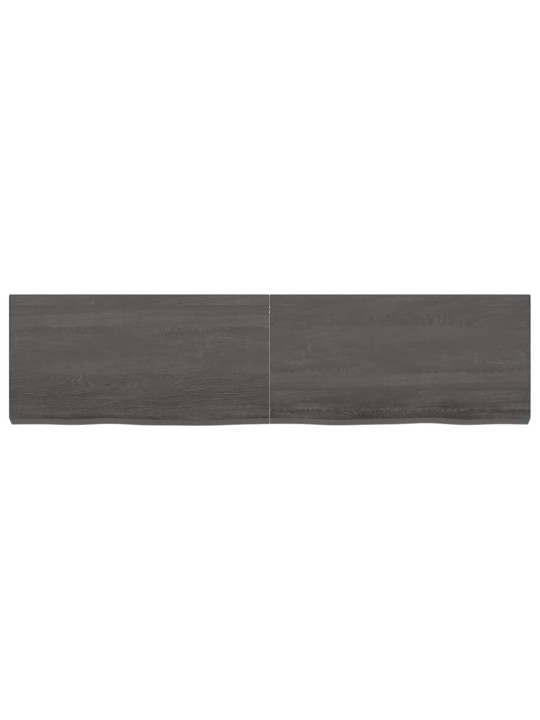 Sienas plaukts, tumši brūns, 160x40x(2-6) cm, ozola masīvkoks