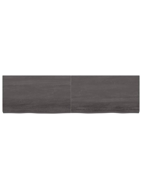 Sienas plaukts, tumši brūns, 180x50x(2-6) cm, ozola masīvkoks
