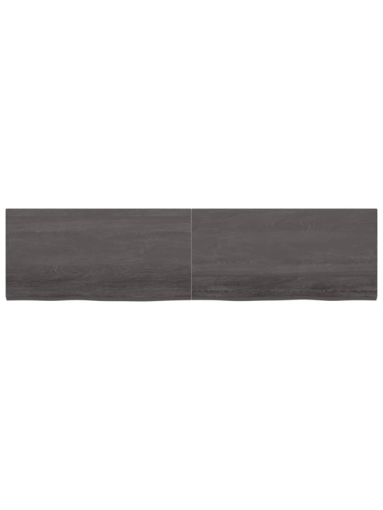 Sienas plaukts, tumši brūns, 200x50x(2-4) cm, ozola masīvkoks