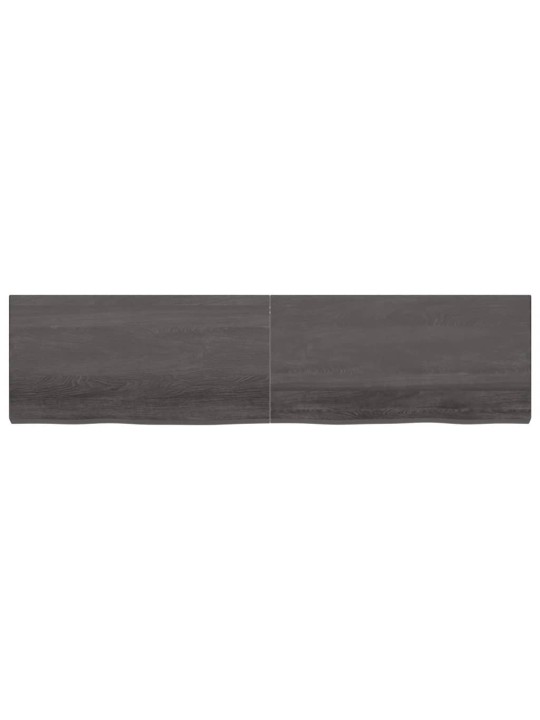 Sienas plaukts, tumši brūns, 200x50x(2-6) cm, ozola masīvkoks