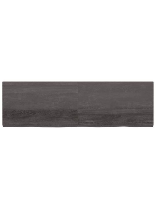 Sienas plaukts, tumši brūns, 200x60x(2-4) cm, ozola masīvkoks