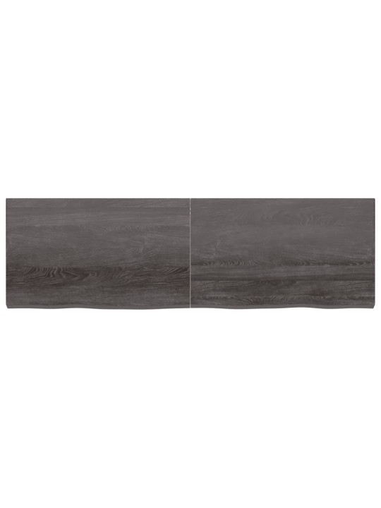 Sienas plaukts, tumši brūns, 200x60x(2-6) cm, ozola masīvkoks