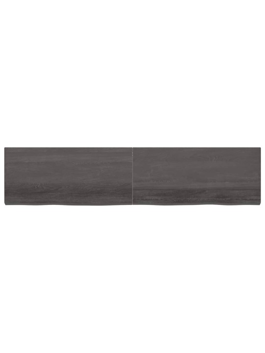 Sienas plaukts, tumši brūns, 220x50x(2-6) cm, ozola masīvkoks