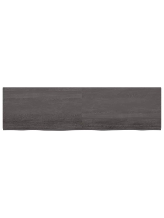 Sienas plaukts, tumši brūns, 220x60x(2-4) cm, ozola masīvkoks