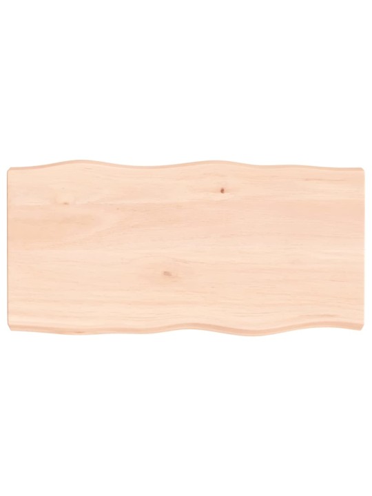 Galda virsma, 80x40x(2-6) cm, neapstrādāts ozola masīvkoks