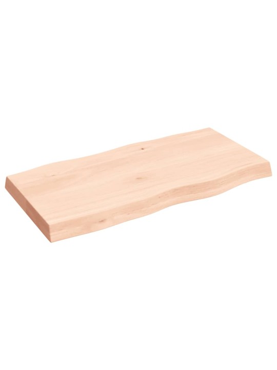 Galda virsma, 80x40x(2-6) cm, neapstrādāts ozola masīvkoks