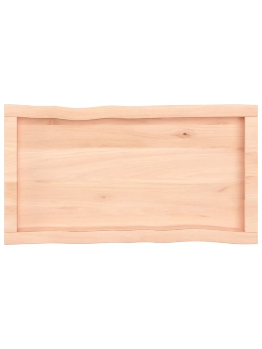Galda virsma, 80x40x(2-6) cm, neapstrādāts ozola masīvkoks