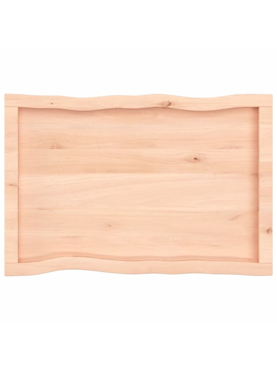 Galda virsma, 80x50x(2-4) cm, neapstrādāts ozola masīvkoks