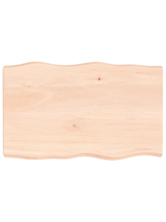 Galda virsma, 80x50x(2-6) cm, neapstrādāts ozola masīvkoks