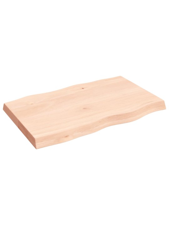 Galda virsma, 80x50x(2-6) cm, neapstrādāts ozola masīvkoks